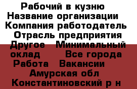 Рабочий в кузню › Название организации ­ Компания-работодатель › Отрасль предприятия ­ Другое › Минимальный оклад ­ 1 - Все города Работа » Вакансии   . Амурская обл.,Константиновский р-н